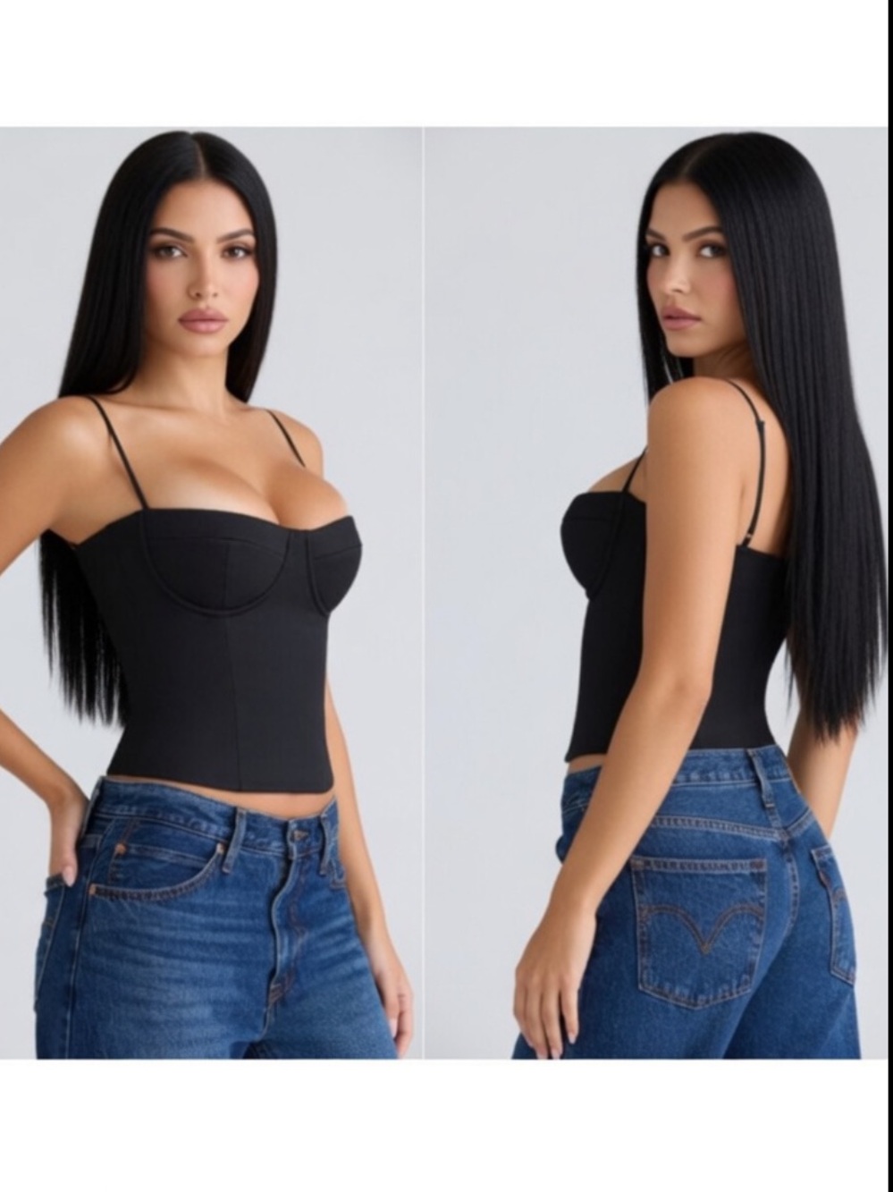 HOUSE OF CB 'Samaria' Stretch Cupped Corset Top/ Small (Plus) US4-6 $119